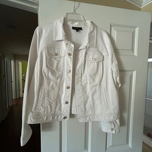 White jean jacket